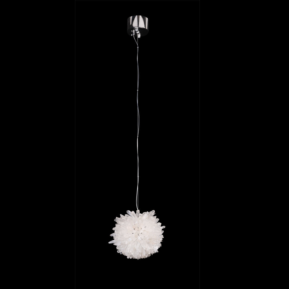Clear Geode Quartz Crystal Ball Modern Pendant Light-现代灯-Manorlights