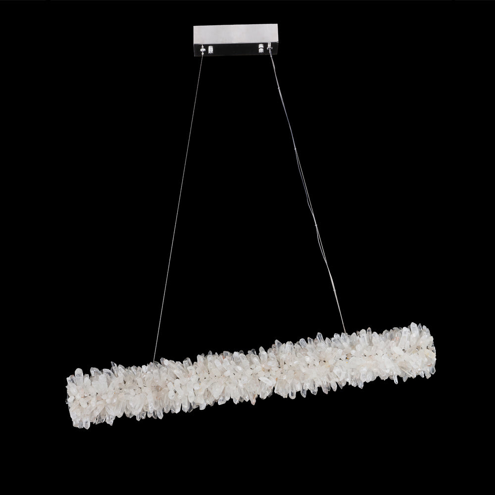 Modern Linear Geode Quartz Crystal Pendant Light-现代灯-Manorlights