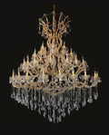 60 Lights Big Gold Maria Theresa Chandelier 67X79 Inch Large Crystal Chandelier for High Ceiling Foyer-大吊灯-Manorlights