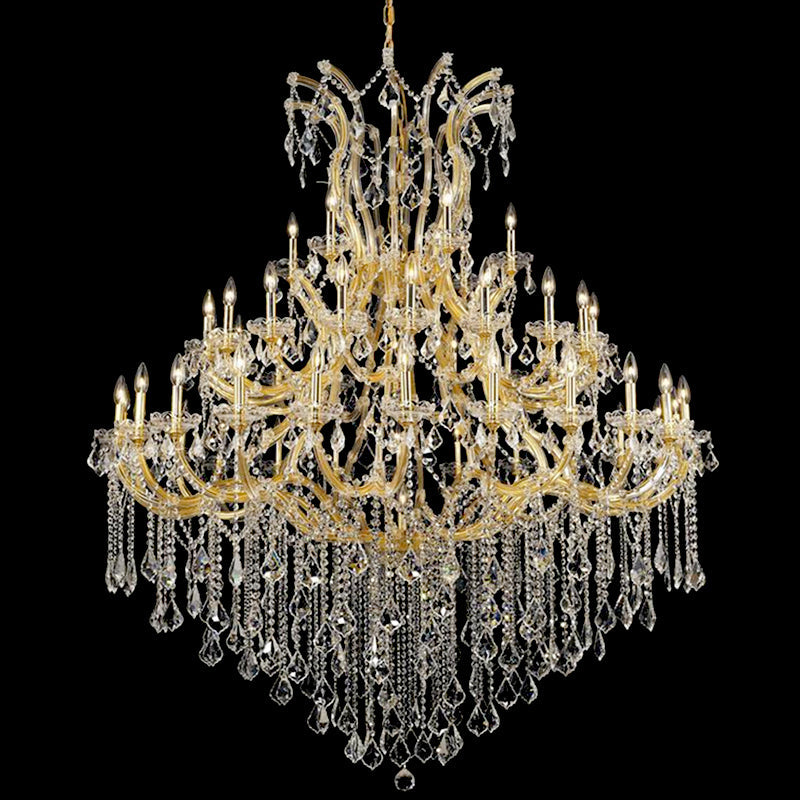 48 Lights Big Maria Theresa Chandelier 59X71 Inch Chrome Crystal Chandelier for Living Room-大吊灯-Manorlights