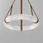 Calviro Leather Round Chandelier