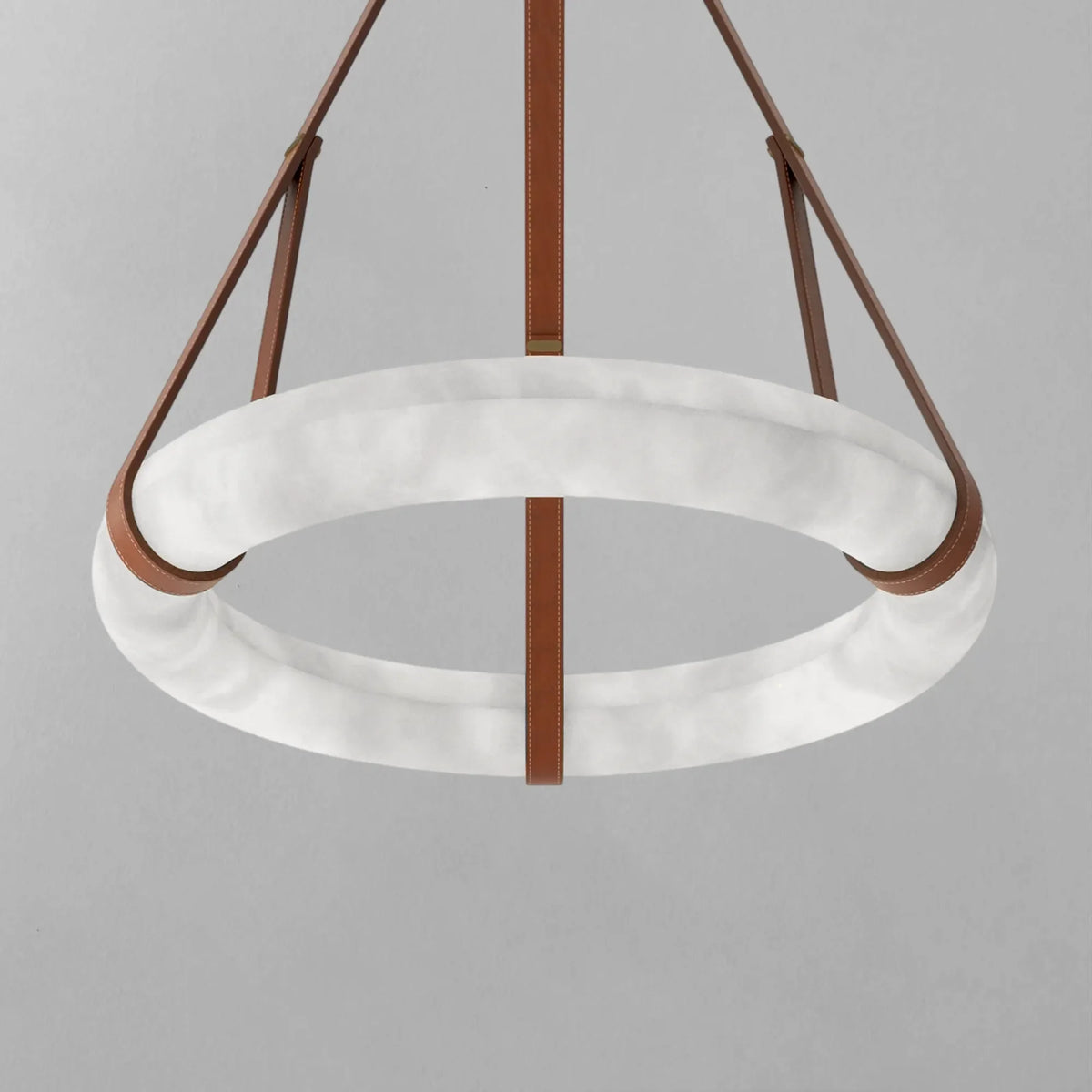 Calviro Leather Round Chandelier