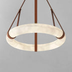 Calviro Leather Round Chandelier