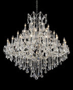 37 Lights Maria Theresa Chandelier 44 Inch Elegant Chrome Crystal Lighting-大吊灯-Manorlights
