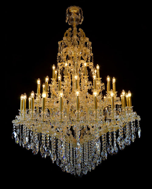48 Lights Big Gold Maria Theresa Chandelier 63x87 Inch 63"W 87" H-大吊灯-Manorlights