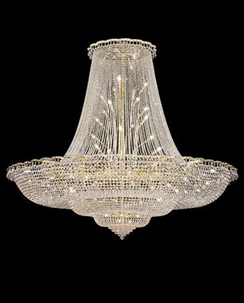 79X69 Inch Extra Wide Chandelier Large Gold Crystal Foyer Lighting-大吊灯-Manorlights