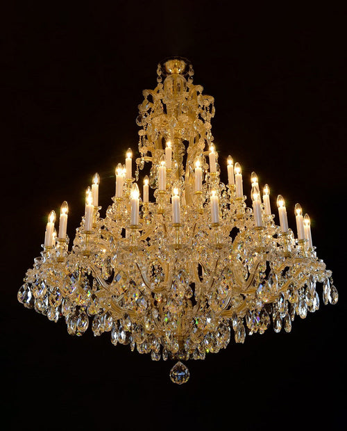 48 Lights Big Gold Maria Theresa Chandelier 63x71 Inch 63"W 71"H-大吊灯-Manorlights