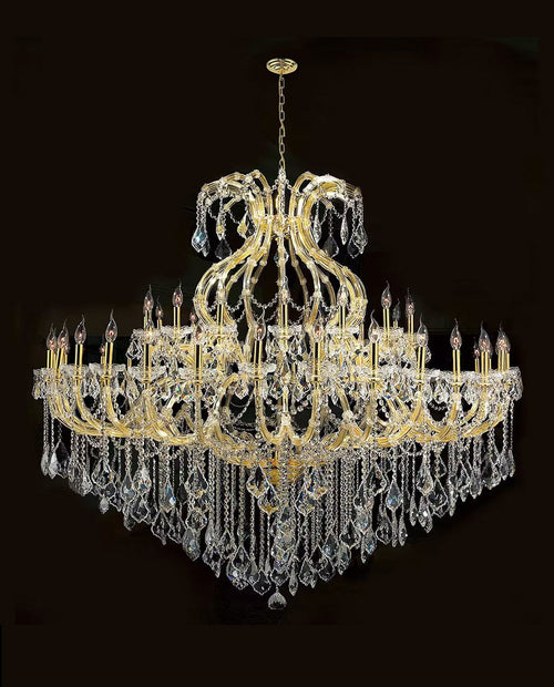71X59 Inch Extra Wide Chandelier 49 Lights Big Gold Maria Theresa Crystal Chandelier For Dining Room-大吊灯-Manorlights