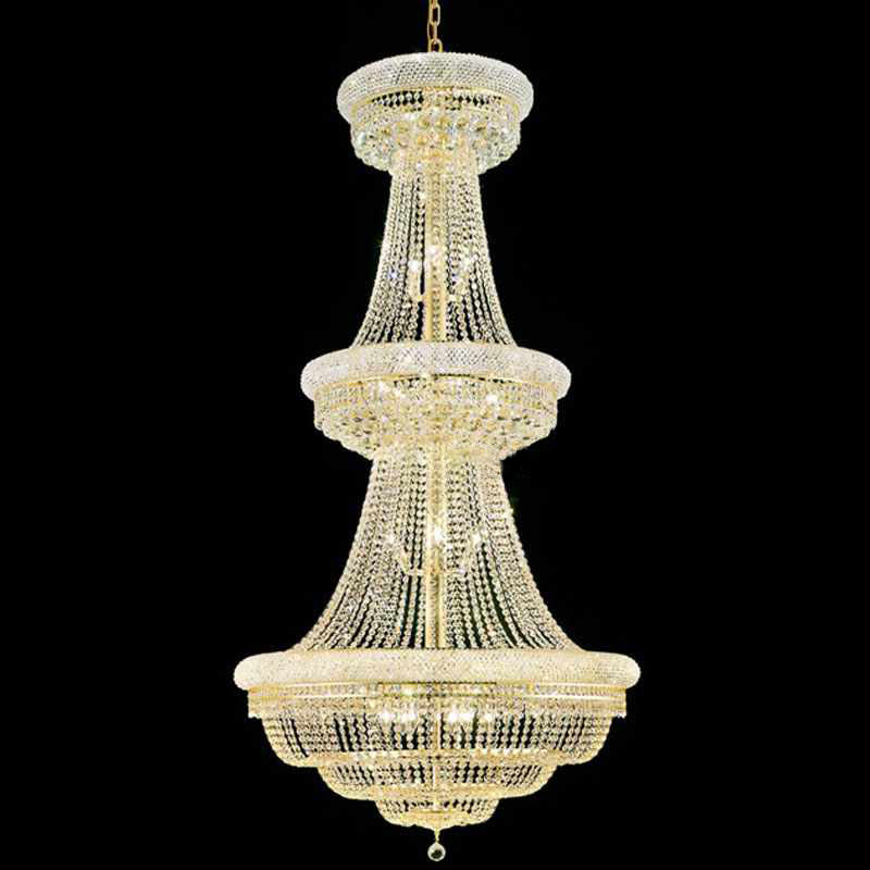 36X69 Inch 32 Lights French Basket K9 Crystal Chandelier Lighting-大吊灯-Manorlights