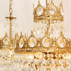 18 Inch Small Crystal Chandelier for Extrance Empire Style Brass Chandelier-铜灯-Manorlights