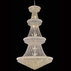 48X86 Inch 42 Lights French Empire Chrome K9 Crystal Chandelier for High Ceilings-大吊灯-Manorlights
