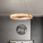 Owens Alabaster Chandelier material and finish detail