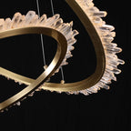 (16+24+31.5+40) Inch 4 Rings Quartz Crystal Chandelier Modern Suspended Hanging Light-现代灯-Manorlights