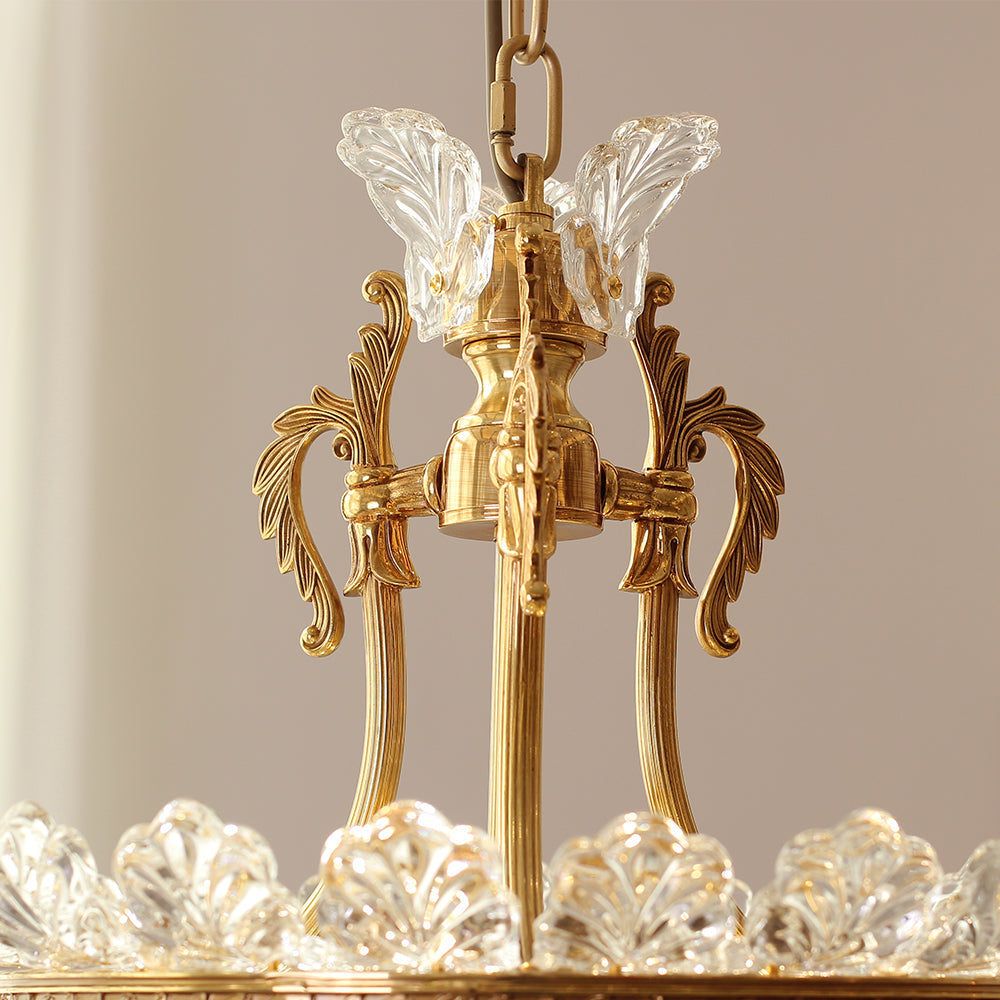 16-28 Inch Multiple Size Baccarat Inspired Copper and Crystal Chandelier Lighting-铜灯-Manorlights