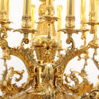 54X46 Inch 36 Lights Baroque Style French Copper Chandelier-大吊灯-Manorlights