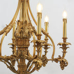 26X30 Inch 6 Lights Small Baroque Style Antique Copper Chandelier-铜灯-Manorlights