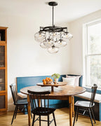 Coraline Clear Glass Round Chandelier 36"