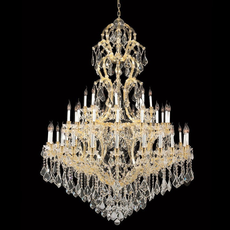 59X85 Inch Tall Chandelier for High Ceiling Foyers 48 Lights Gold Elegant Crystal Lighting-大吊灯-Manorlights