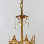 6 Inch Mini Crystal Pendant Light for Kitchen Island Empire Style Brass Crystal Chandelier-铜灯-Manorlights