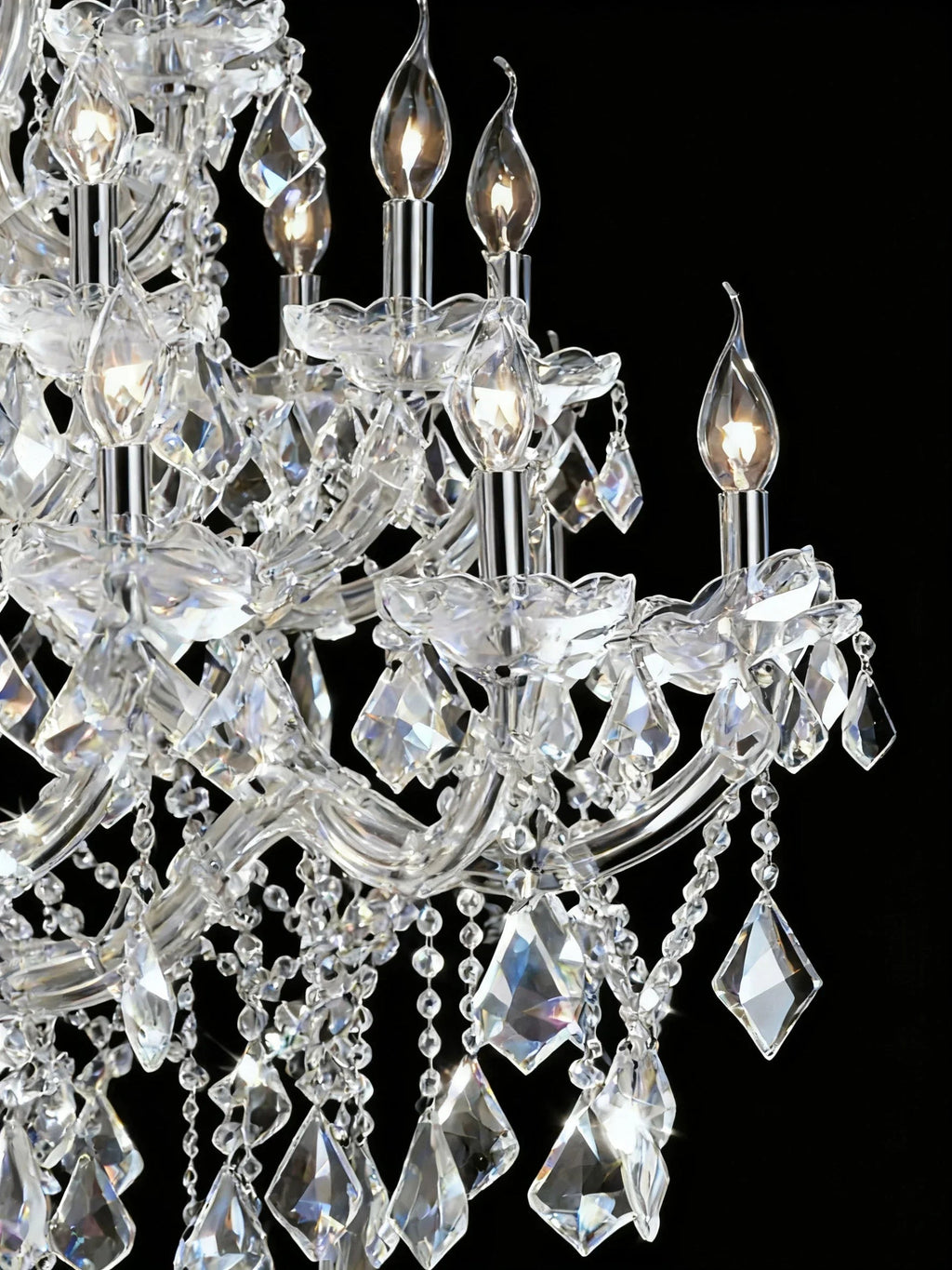 37'' Big Chandelier 28 Lights Maria Theresa Crystal Chandelier for Living Room MT01L28C-吊灯-Manorlights