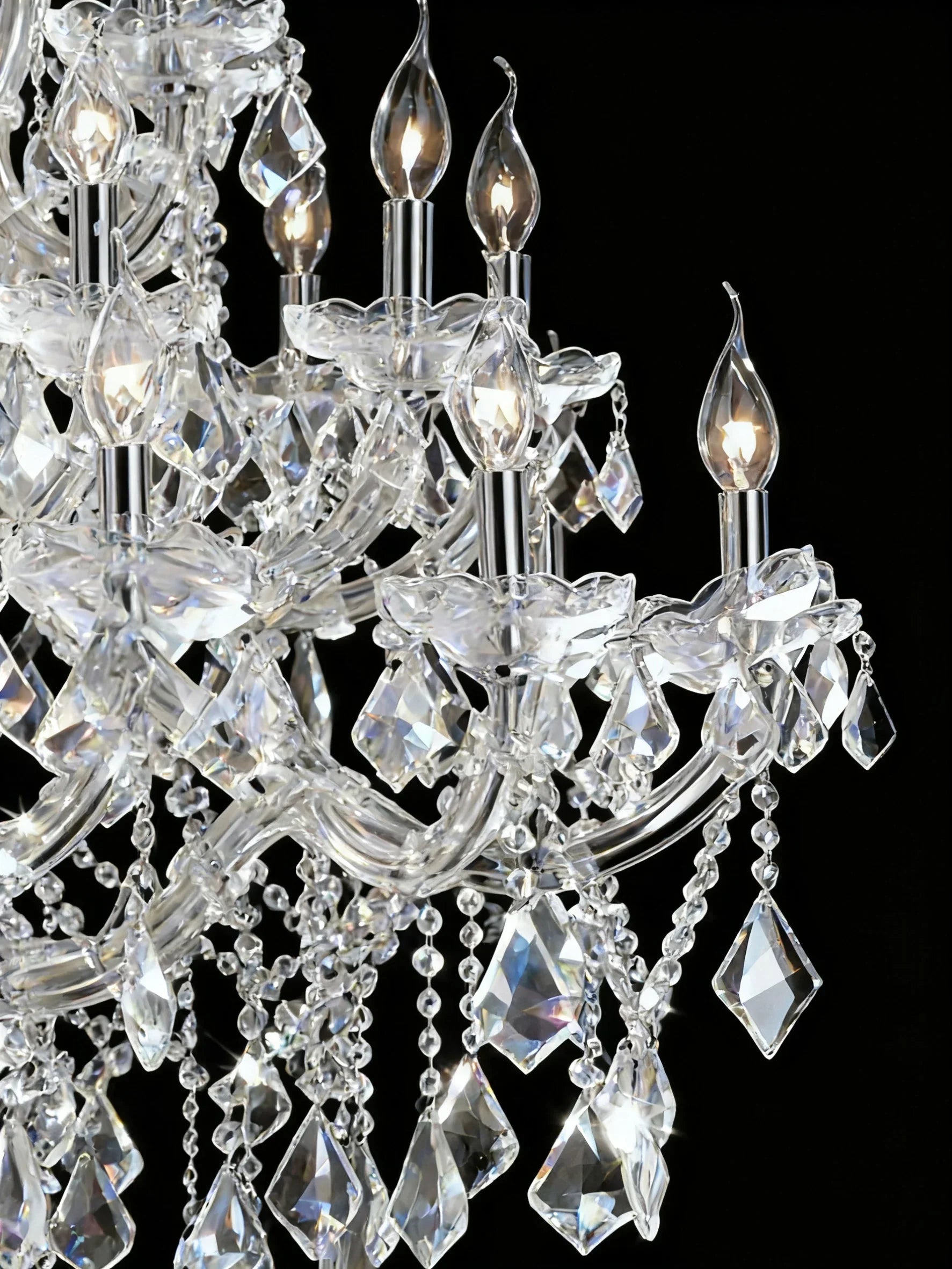 37'' Big Chandelier 28 Lights Maria Theresa Crystal Chandelier for Living Room MT01L28C-吊灯-Manorlights