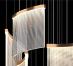 Designer Tile Chandelier For Foyer And High Ceiling Living Room-Manorlights