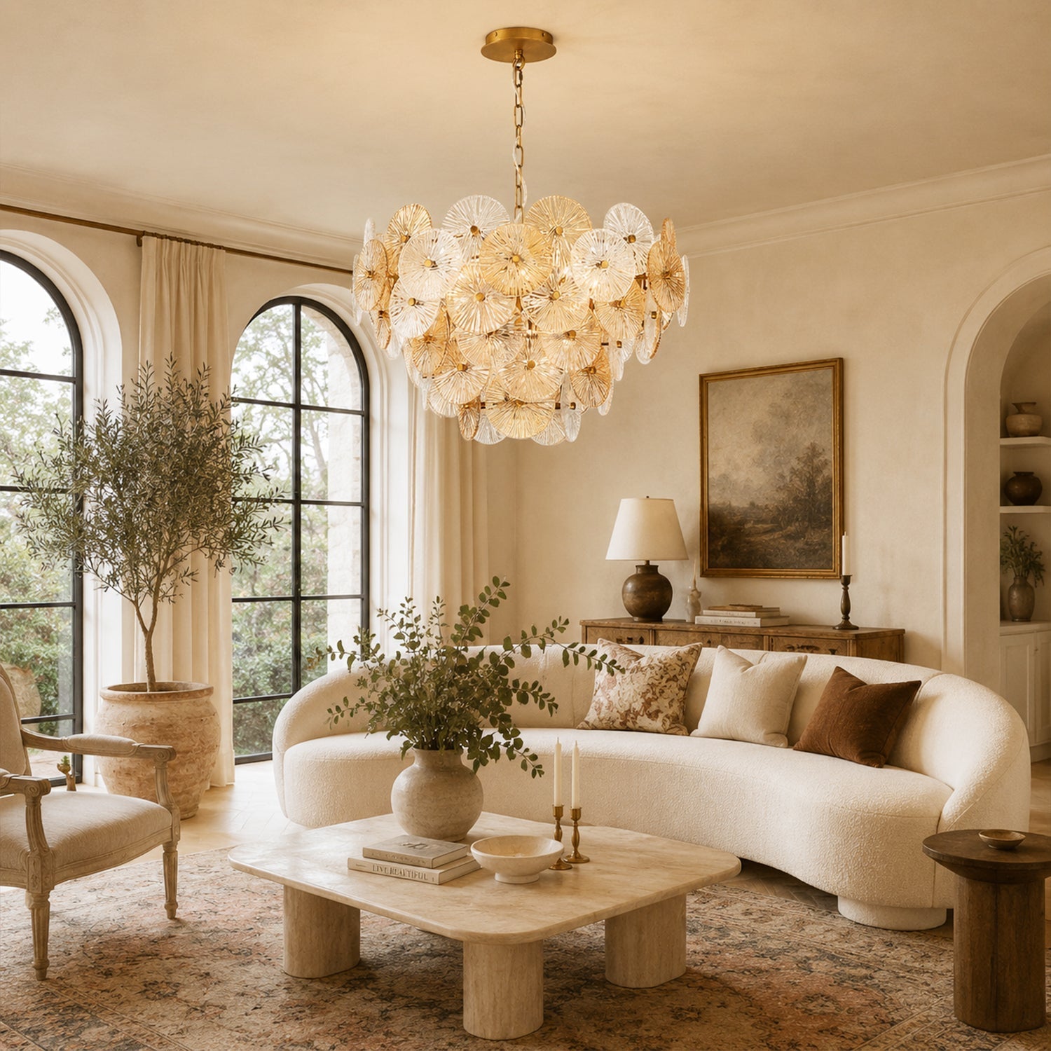 Suna Round Chandelier 12 Light 30"W-Manorlights