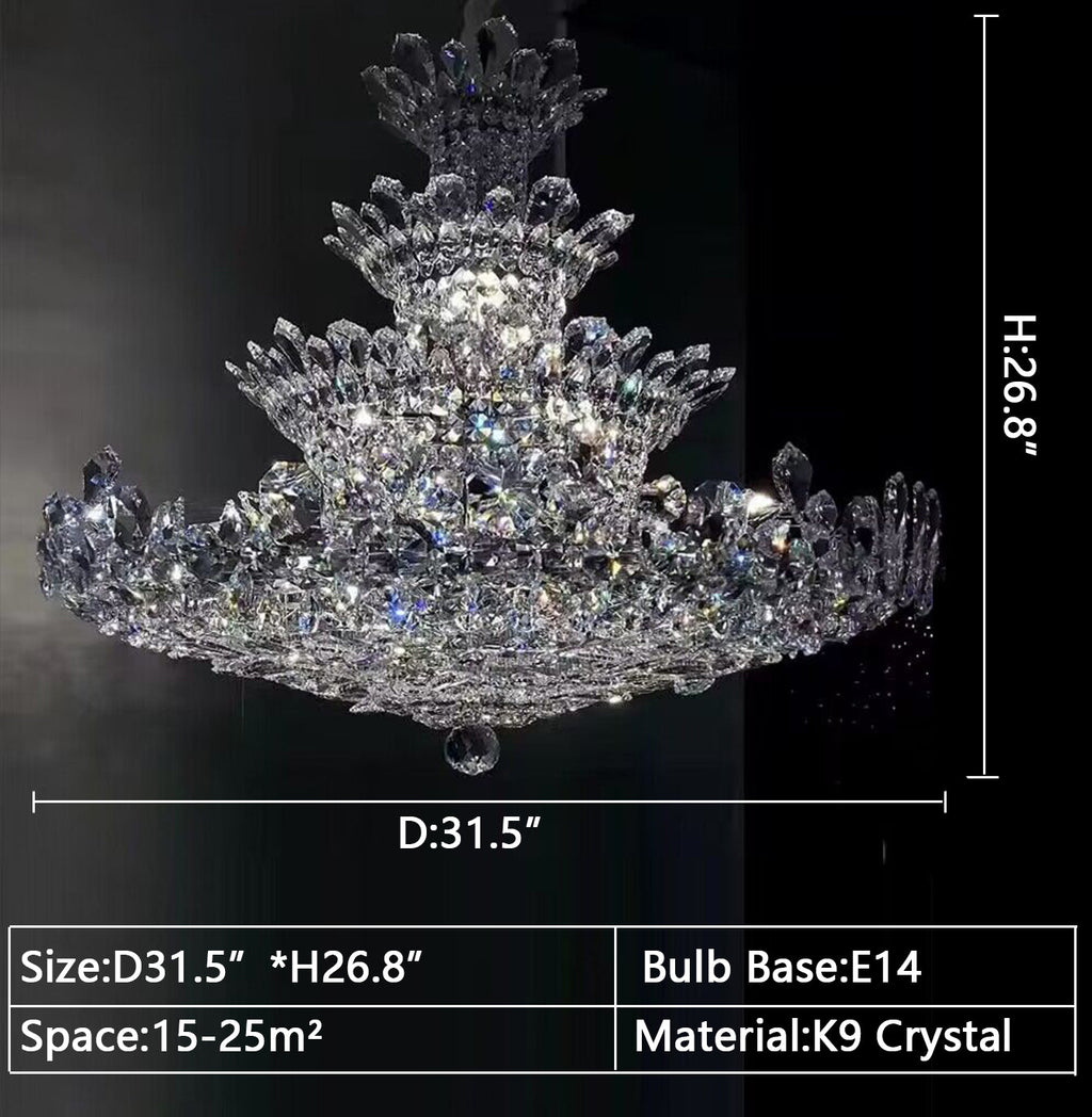 Luxury Empire Floral Crystal Chandelier-Manorlights