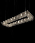 Sky Cycles Rectangle Crystal Chandelier 20"W 6"H-大吊灯-Manorlights