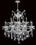 26'' Wide Chrome Chandelier Lights 13 Lights Maria Theresa Crystal Chandelier for Bedroom MT01L13C-吊灯-Manorlights