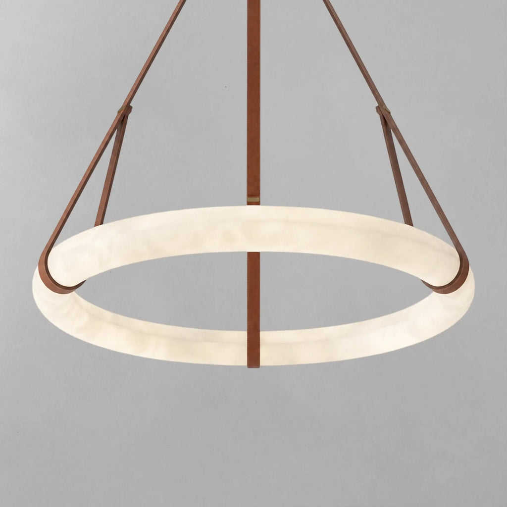 Calviro Leather Round Chandelier