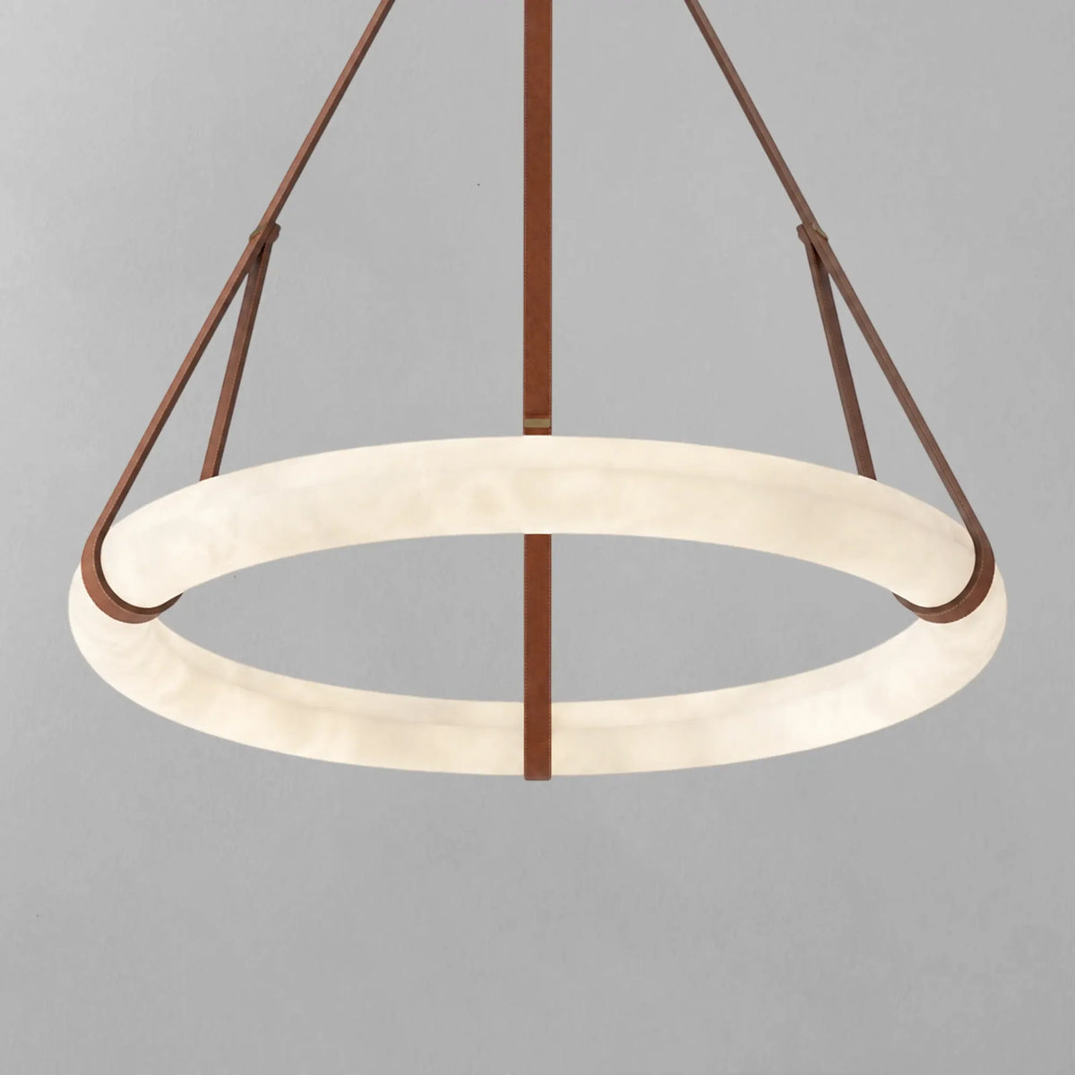 Calviro Leather Round Chandelier