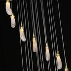 24 Rock Crystal Long-eggplants Modern Chandelier 138 Inch Long Staircase Chandelier-现代灯-Manorlights