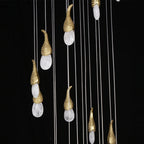 24 Rock Crystal Short-eggplants Modern Chandelier 138 Inch Long Staircase LED Chandelier-现代灯-Manorlights
