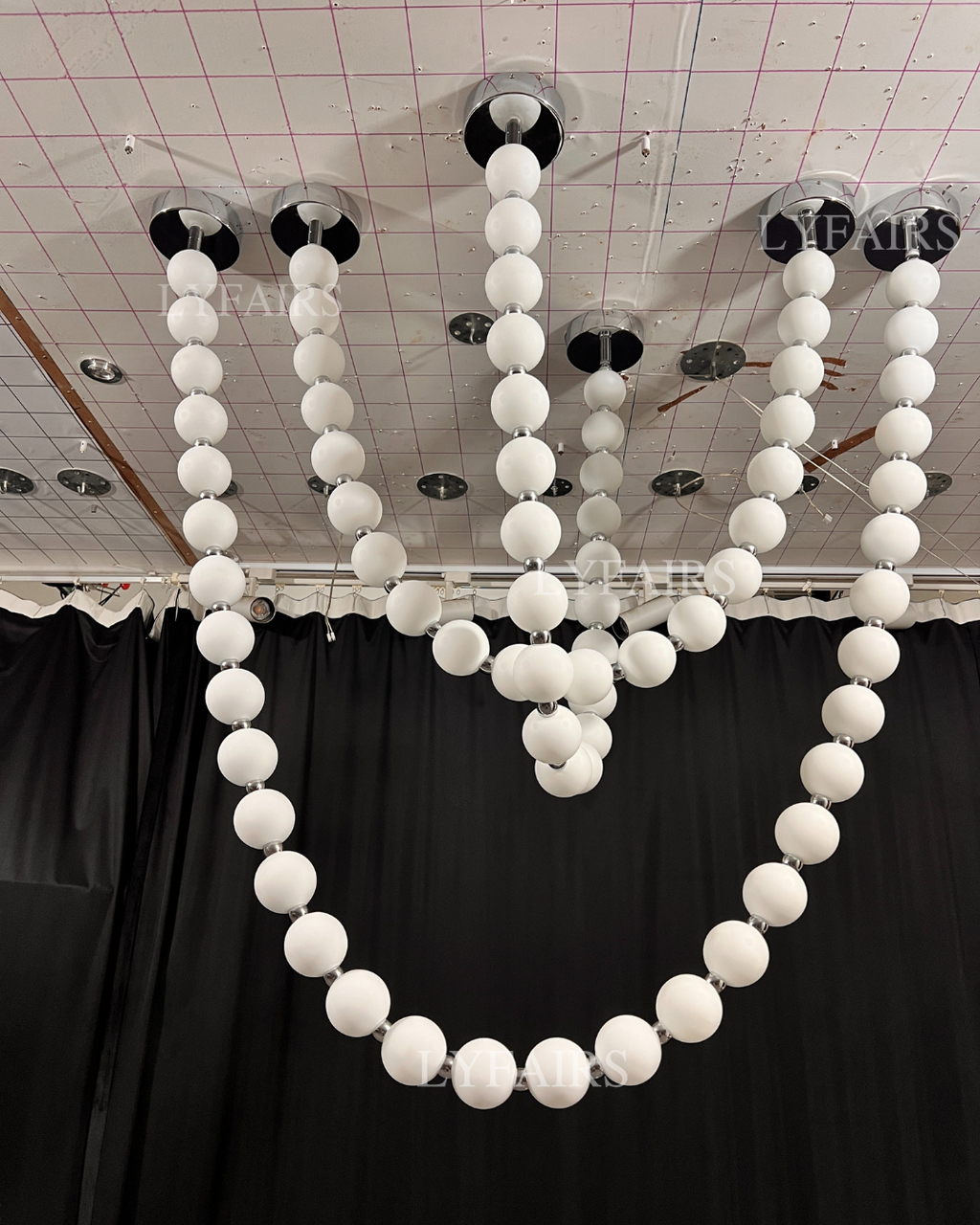 Modern Creative Pearl Necklace Chandelier-Chandeliers-Manorlights