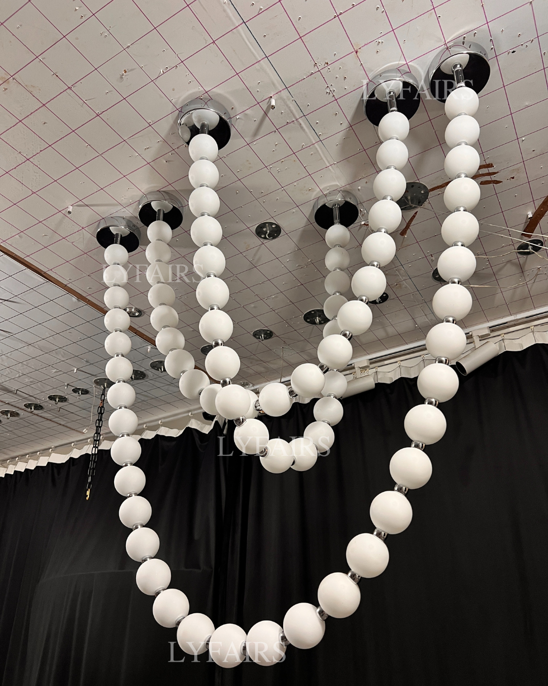 Modern Creative Pearl Necklace Chandelier-Chandeliers-Manorlights