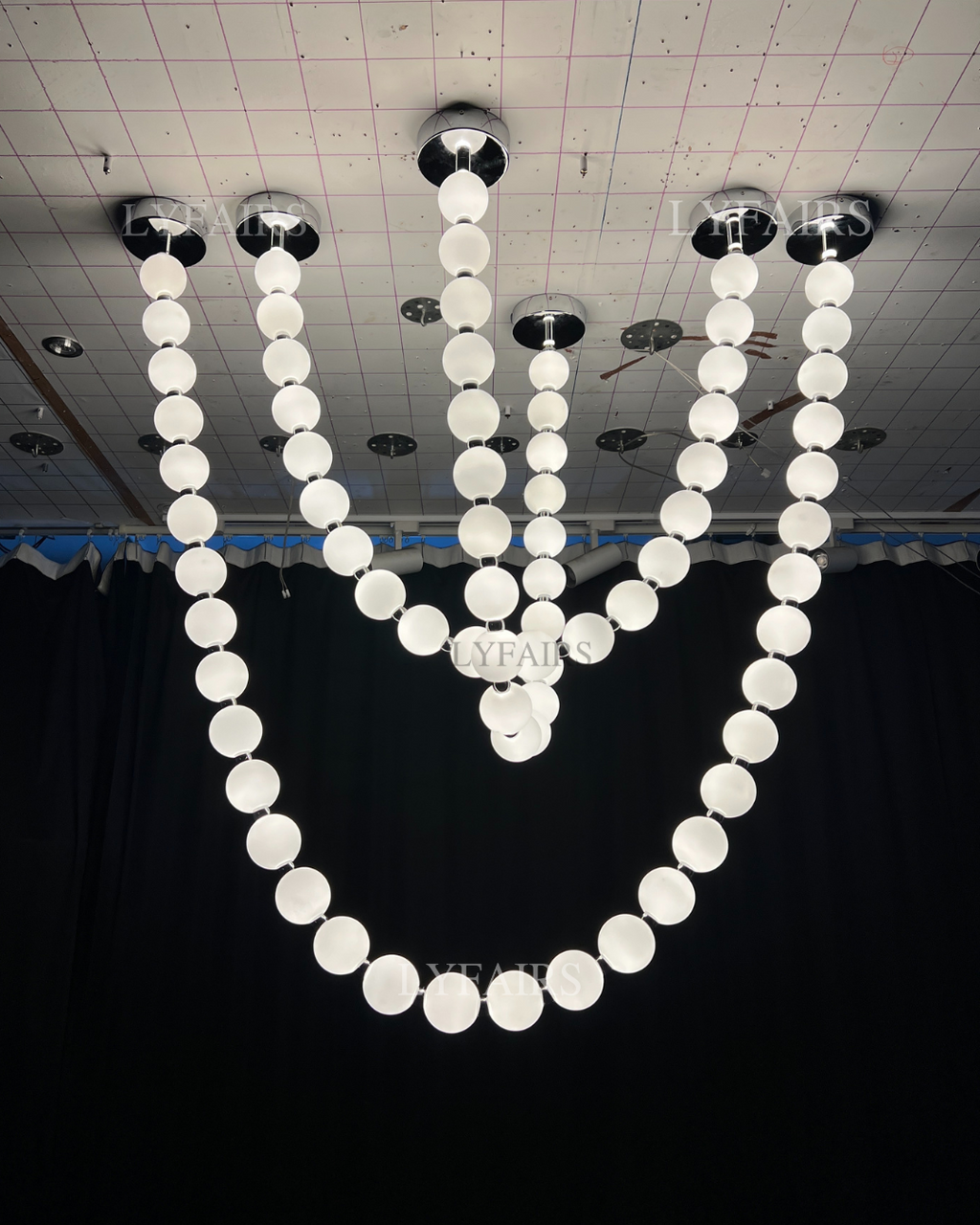 Modern Creative Pearl Necklace Chandelier-Chandeliers-Manorlights