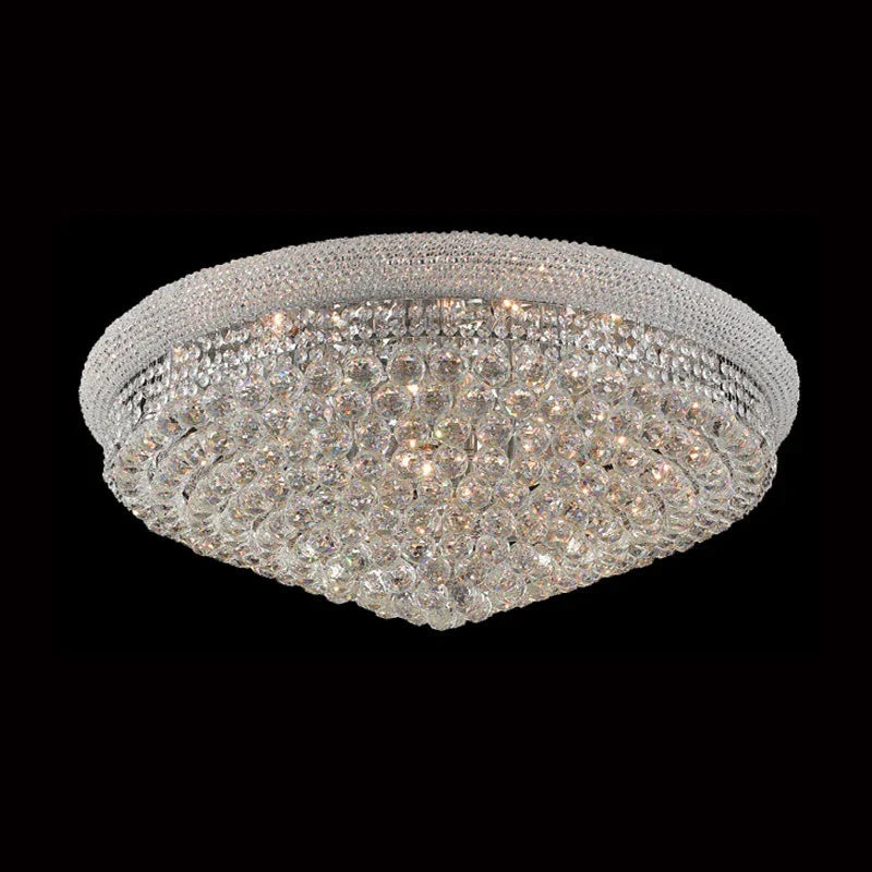 36'' Round Crystal Ceiling Light Empire Flush Mounted Crystal Chandelier-吸顶灯-Manorlights