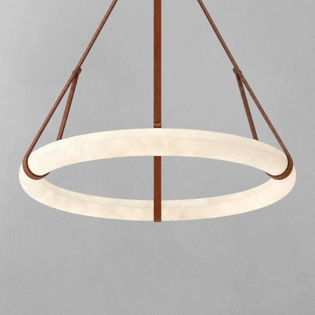 Calviro Leather Round Chandelier