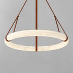Calviro Leather Round Chandelier