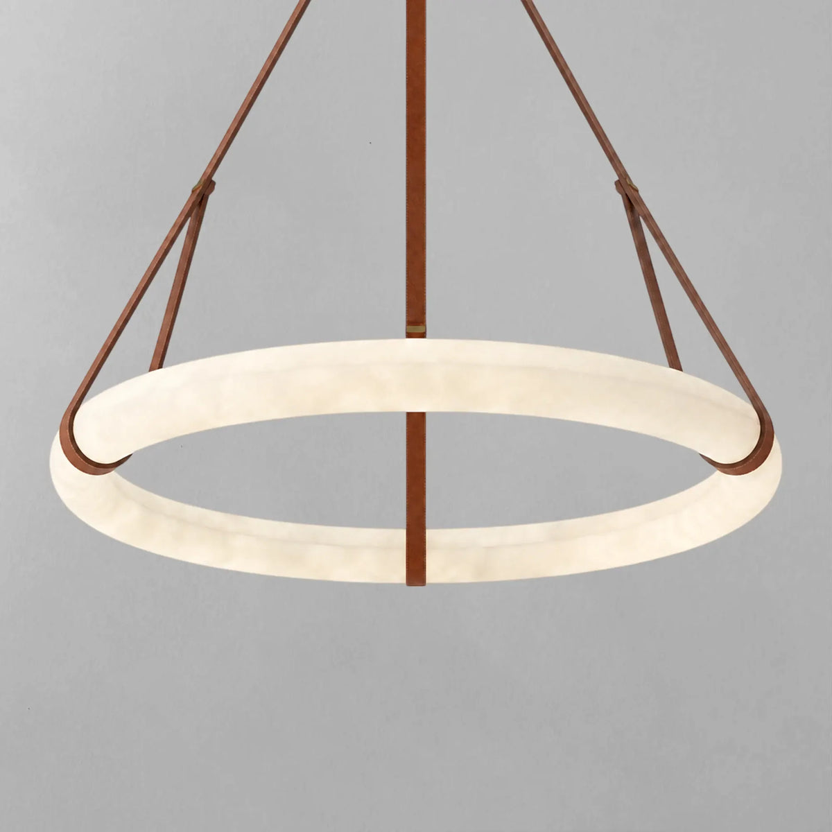 Calviro Leather Round Chandelier