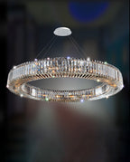 47 Inch Round Ring Chandelier Modern Crystal Lighting for Living Room-大吊灯-Manorlights