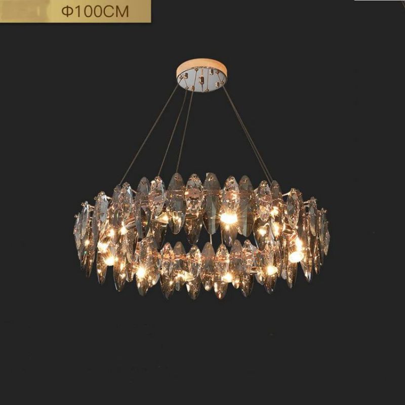 Luxirious Crystal Ring Chandelier 39"
