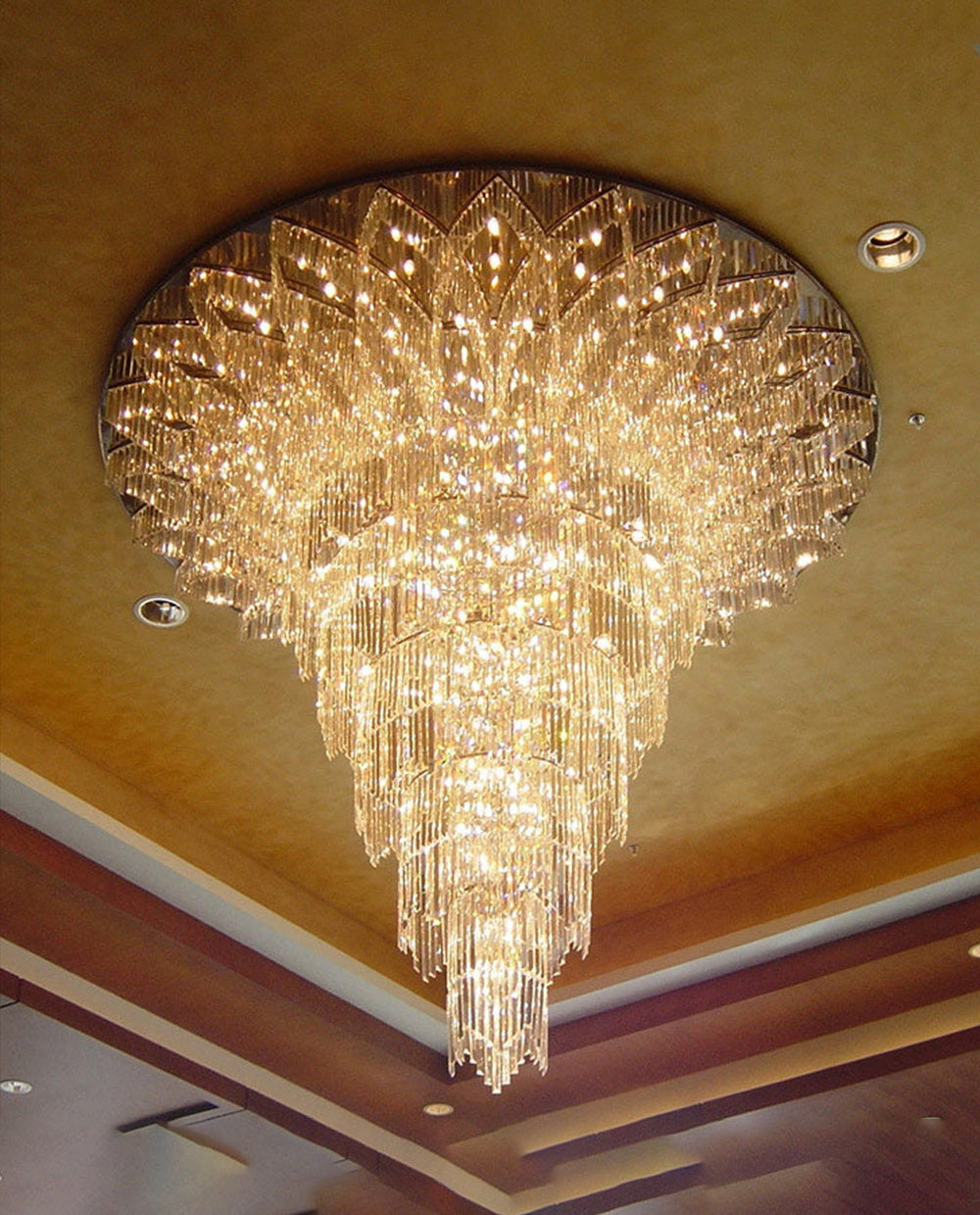 72'' Modern Foyer Crystal Chandelier Large Chandeliers for Banquet Hall-大吊灯-Manorlights
