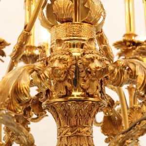 47X39 Inch 36 Lights Baroque Style Antique Brass Chandelier-大吊灯-Manorlights