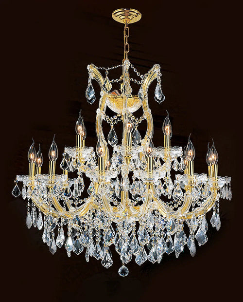 33'' Wide Gold Chandelier 19 Lights Maria Theresa Crystal Chandelier MT01L19G-吊灯-Manorlights