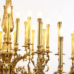 41X43 Inch 24 Lights Baroque Style Antique French Copper Chandelier-铜灯-Manorlights