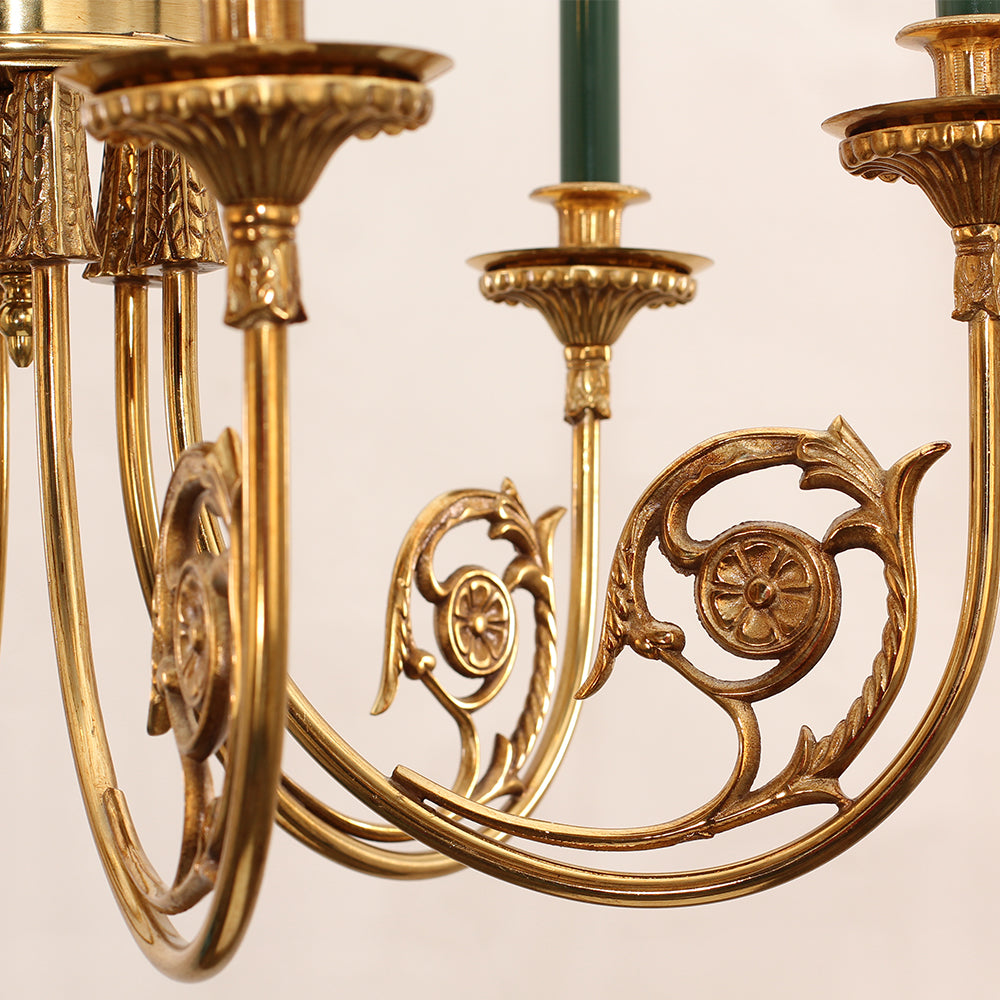 26-34 Inch Multiple Size Small Baroque Style Royal French Copper Chandelier Lighting-铜灯-Manorlights