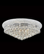 24'' Round Crystal Ceiling Light Empire Flush Mounted Crystal Chandelier-吸顶灯-Manorlights
