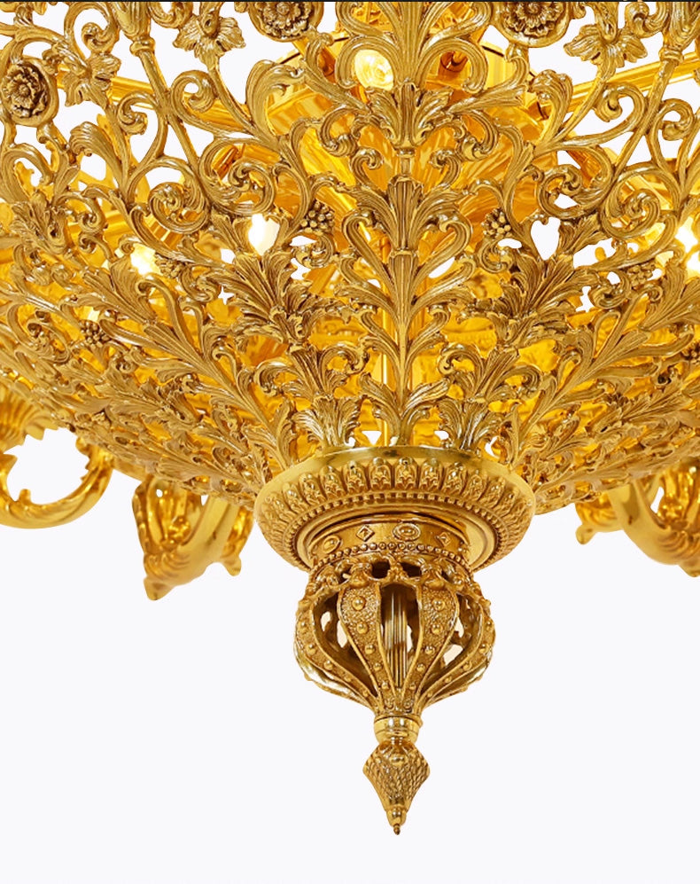 59X65 Inch 19th Century Extra Large French Brass Chandelier Antique Chandelier for Foyer-大吊灯-Manorlights